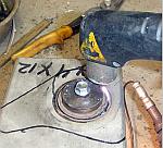 Plasma cutting hole in flange