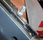 Seat bolt ready for welding