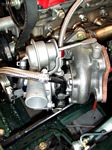 Custom water lines IHI RHB5 turbo miata engine